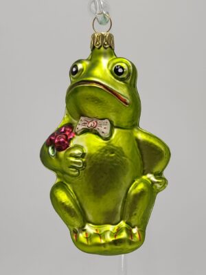 Frosch mit Schleife Lauschauer Glashandwerk Antik & Modern