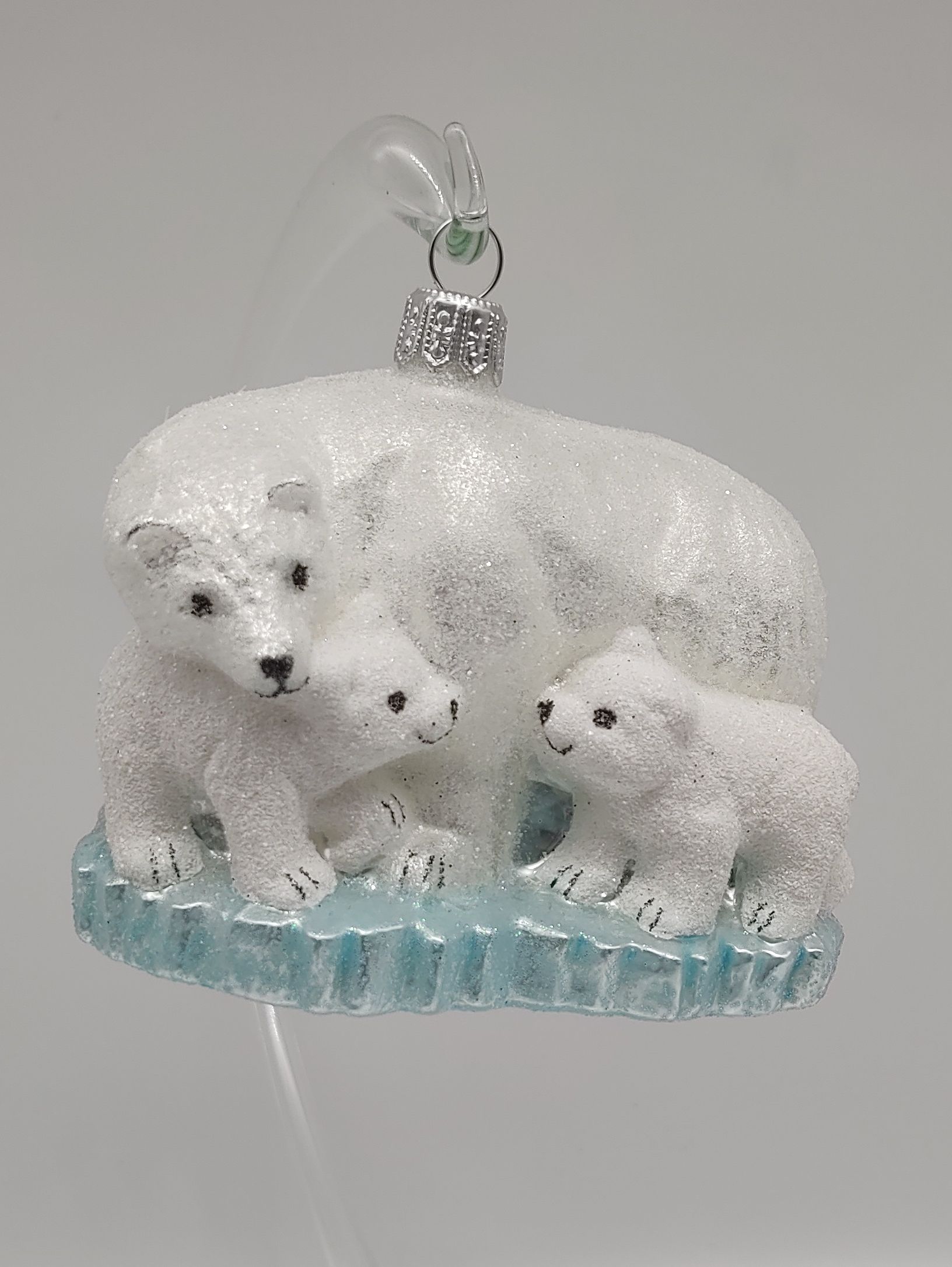 Eisbärfamilie Glasfigur