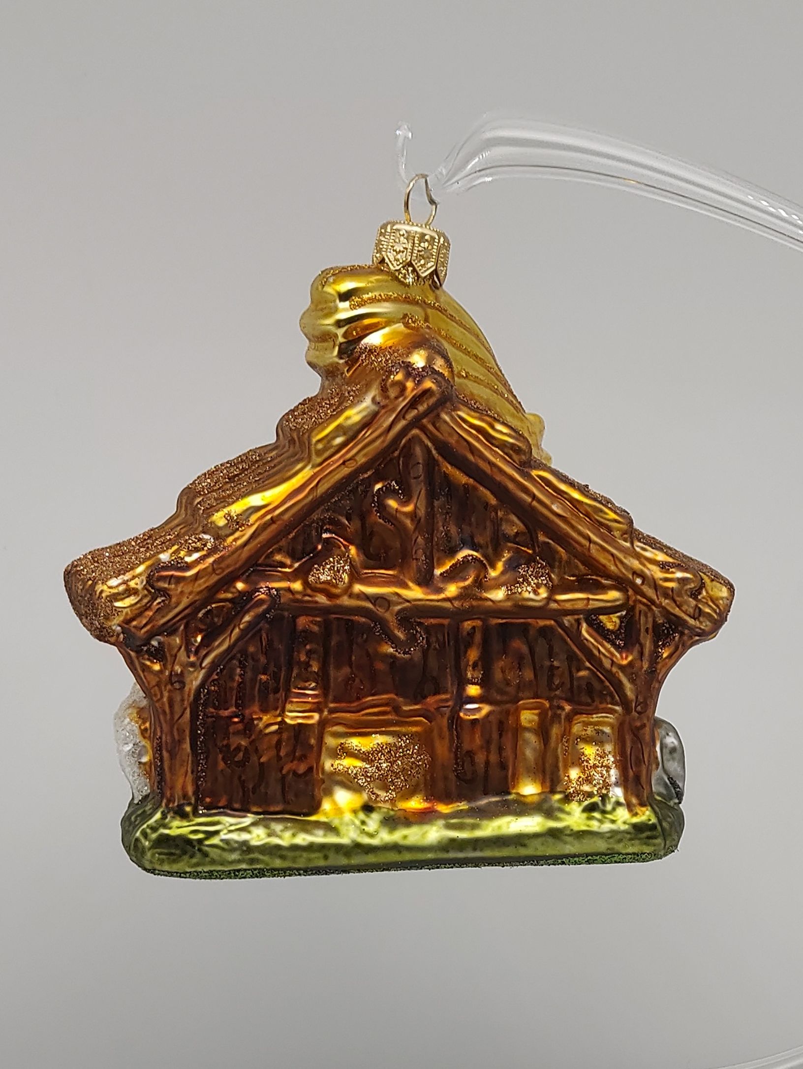Krippe hinten Glasfigur