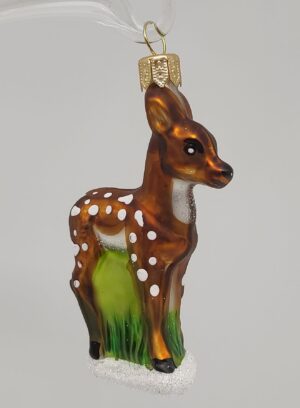 Reh stehend Glasfigur