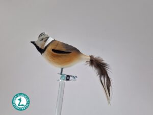 Haubenmeise Vogelfigur Lauschauer Glashandwerk Antik & Modern