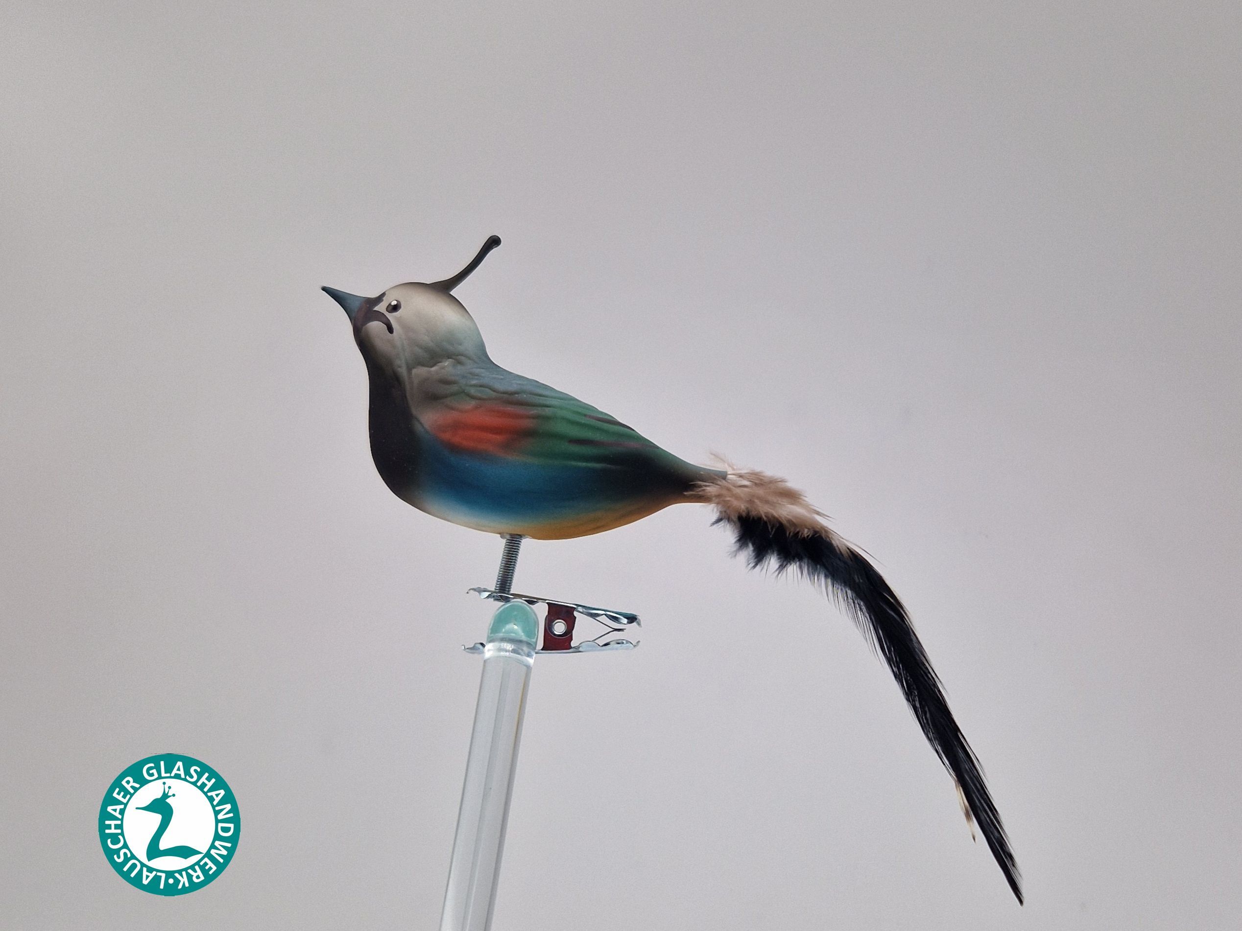 Kiebitz Vogelfigur Lauschauer Glashandwerk Antik & Modern