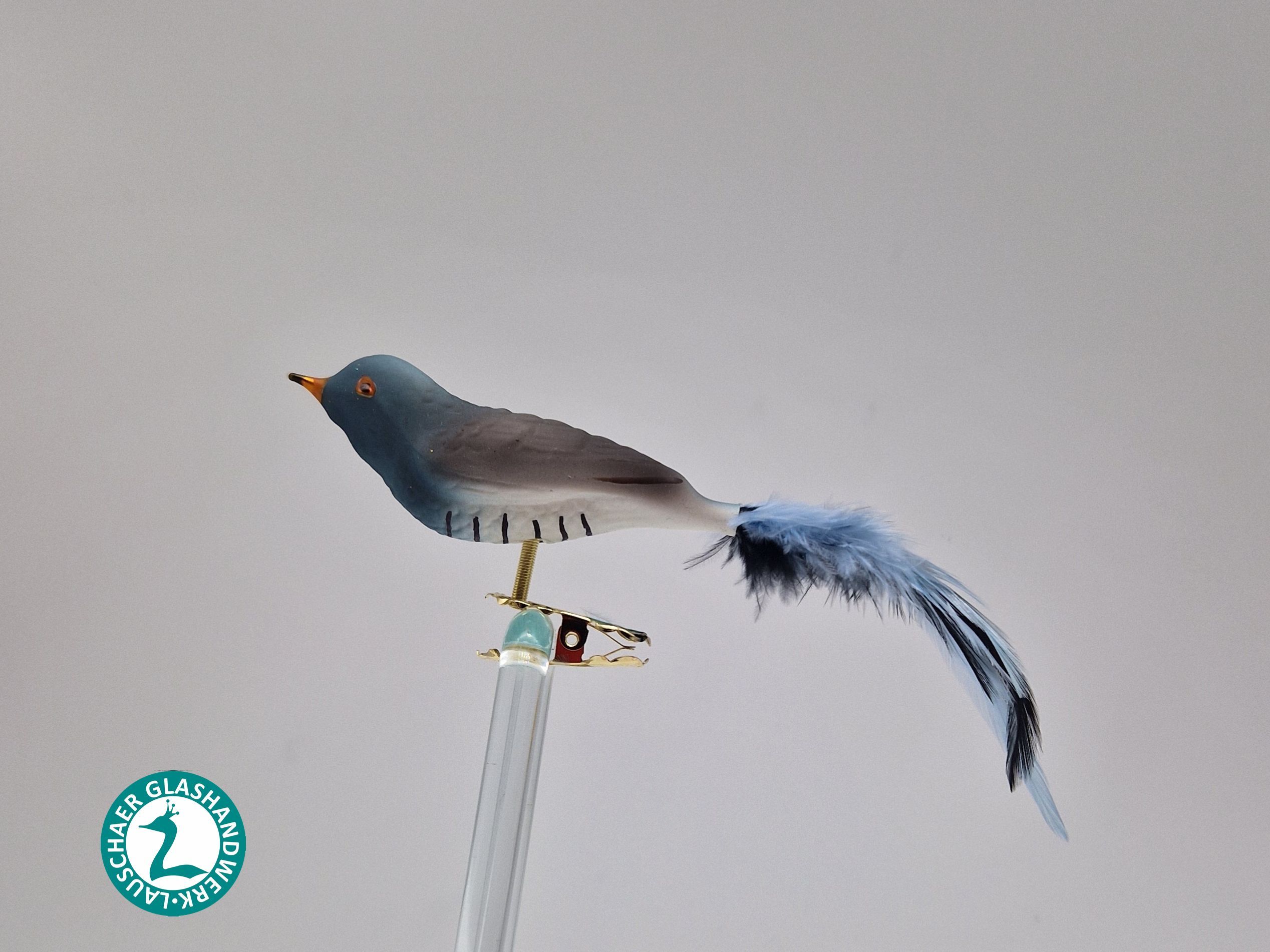 Kuckuck Vogelfigur Lauschauer Glashandwerk Antik & Modern