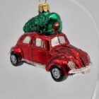 Auto mit Tannenbaum Glasfigur