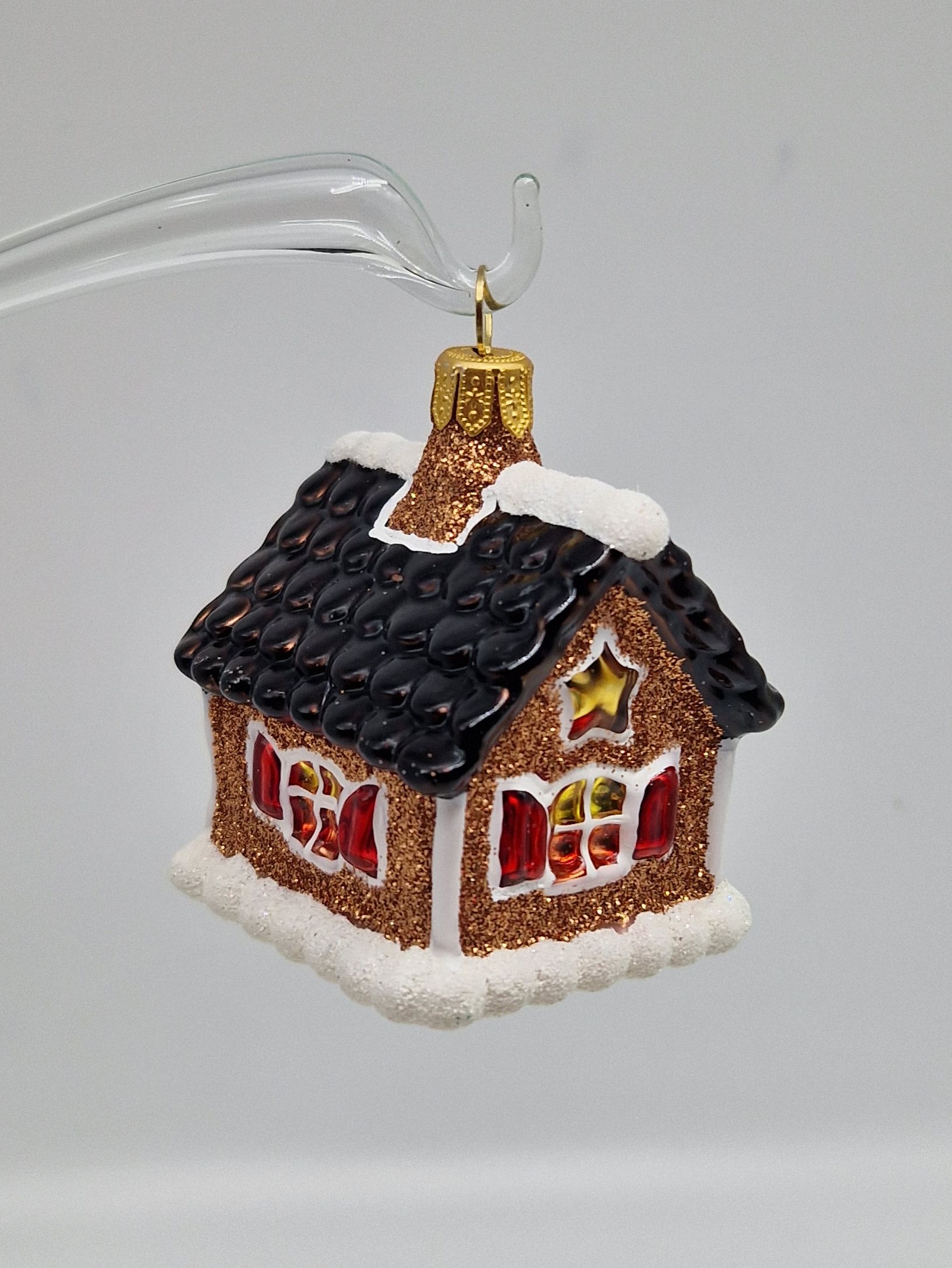 Lebkuchenhaus hinten Glasfigur